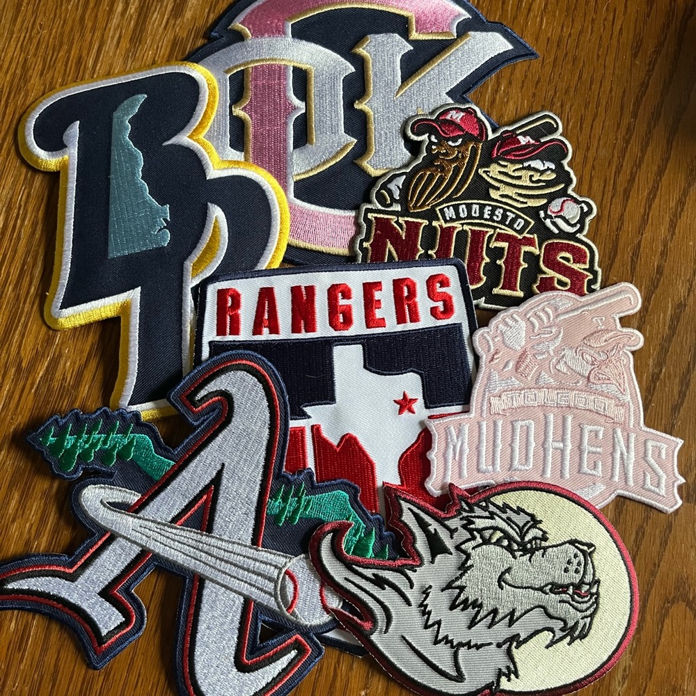 Lot of 7 Embroidered MiLB Baseball Team Patches Never Used NEW